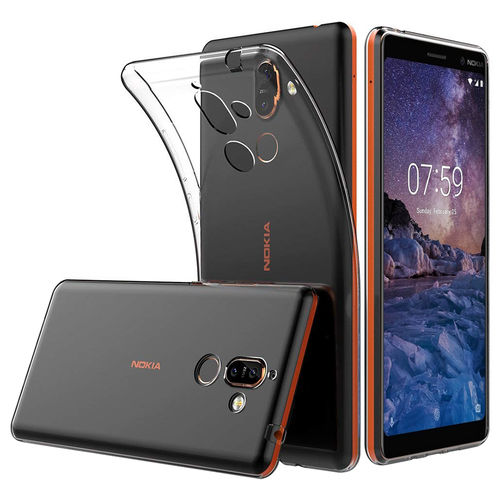 Flexi Slim Gel Case for Nokia 7 Plus - Clear (Gloss Grip)